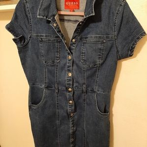 Like new denim Guess snap dress XL